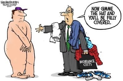 Walt Handelsman: Skyrocketing insurance rates